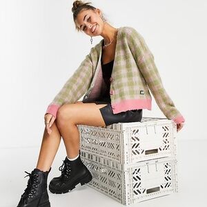 Ragged Jeans Plaid Cropped Cardigan Sz. XS